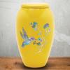 Hummingbird Adult Cremation Urn for Ashes (Yellow) - Mother of Pearl (MOP) - Burial Urn for Female - UrnsDirect2u view 2