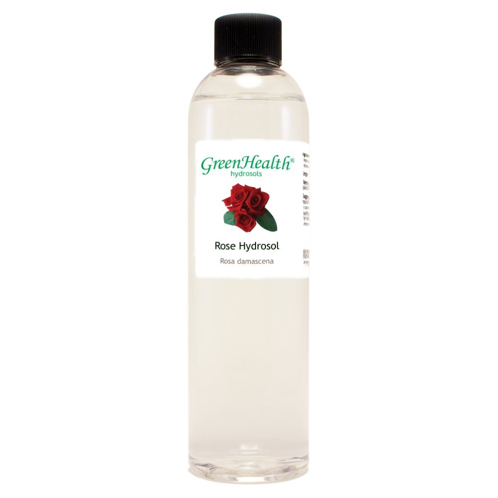 GreenHealth Rose Hydrosol (Floral Water) - 8 fl oz Plastic Jug w/Cap - 100% Pure (NOT Oil)