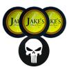 Jake's Mint Chew Kola 3 Cans with DC Crafts Nation Skin Can Cover - Skull view 1
