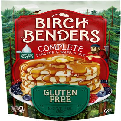 Gluten-Free Pancake and Waffle Mix by Birch Benders, Made with Brown Rice Flour, Potato, Cassava, Almond, and Cane Sugar, Family Pack, Just Add Water, 14 Ounce (1-pack)
